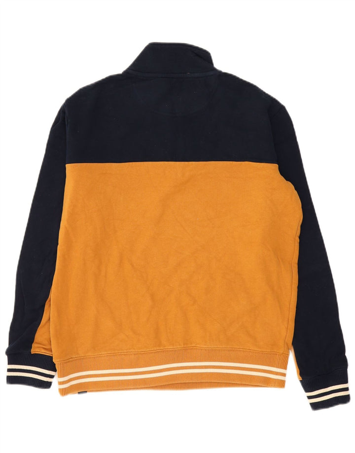 Marks & Spencer Sweat-shirt à col zippé pour homme, grand color block jaune
