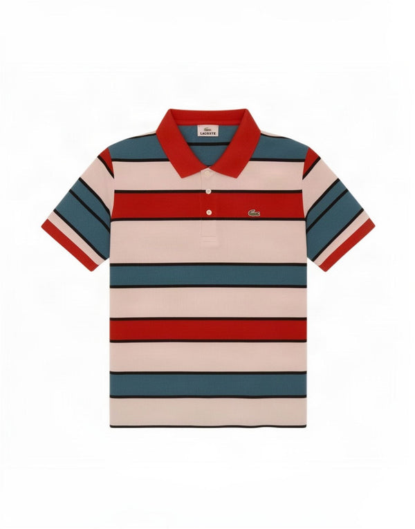 Lacoste Polo Homme Taille 4 Moyen Coton Rayé Multicolore