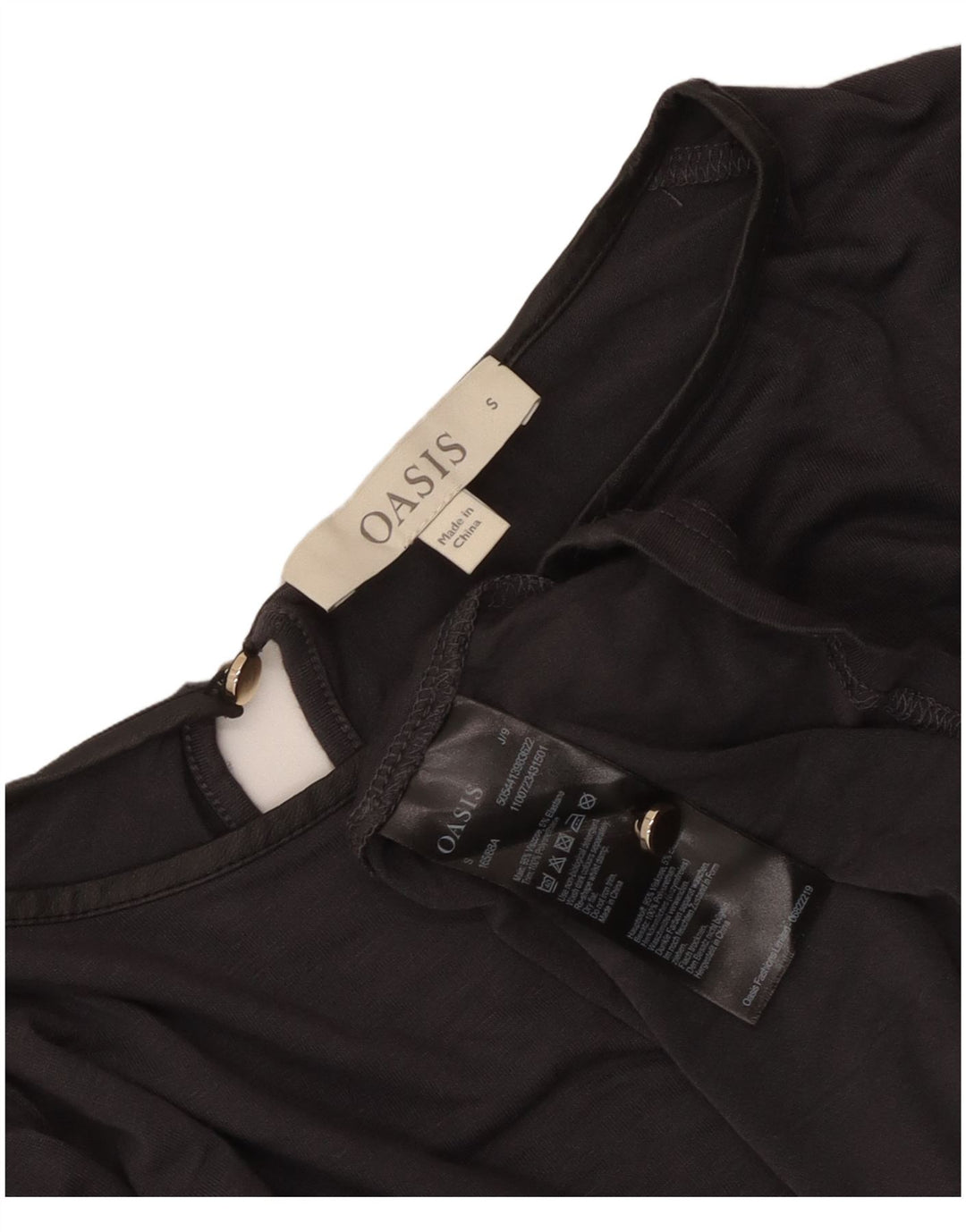 Oasis Chemisier à manches longues pour femme UK 10 Small Gris Viscose
