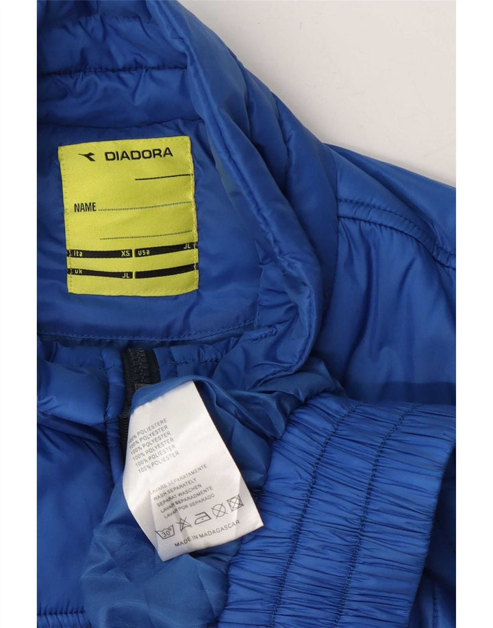 Diadora Veste matelassée graphique pour garçons 9-10 ans, grand bleu, polyester