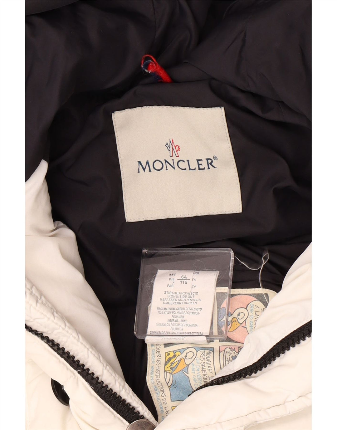 MONCLER Veste matelassée à capuche pour fille 5-6 ans Nylon blanc
