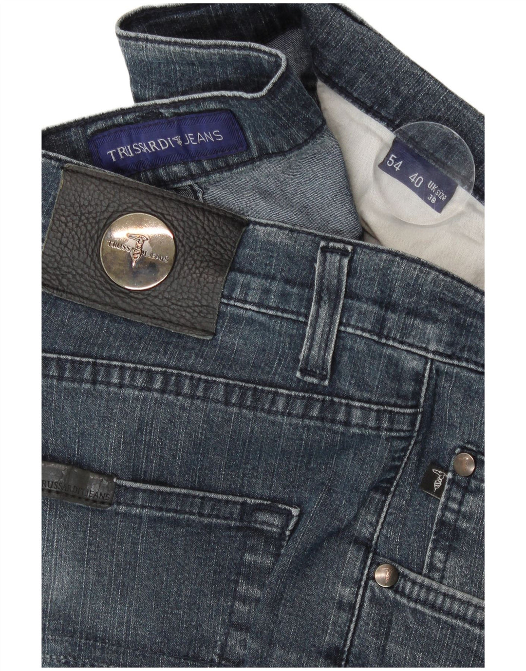 Trussardi Jean Droit W38 L34 Bleu Homme