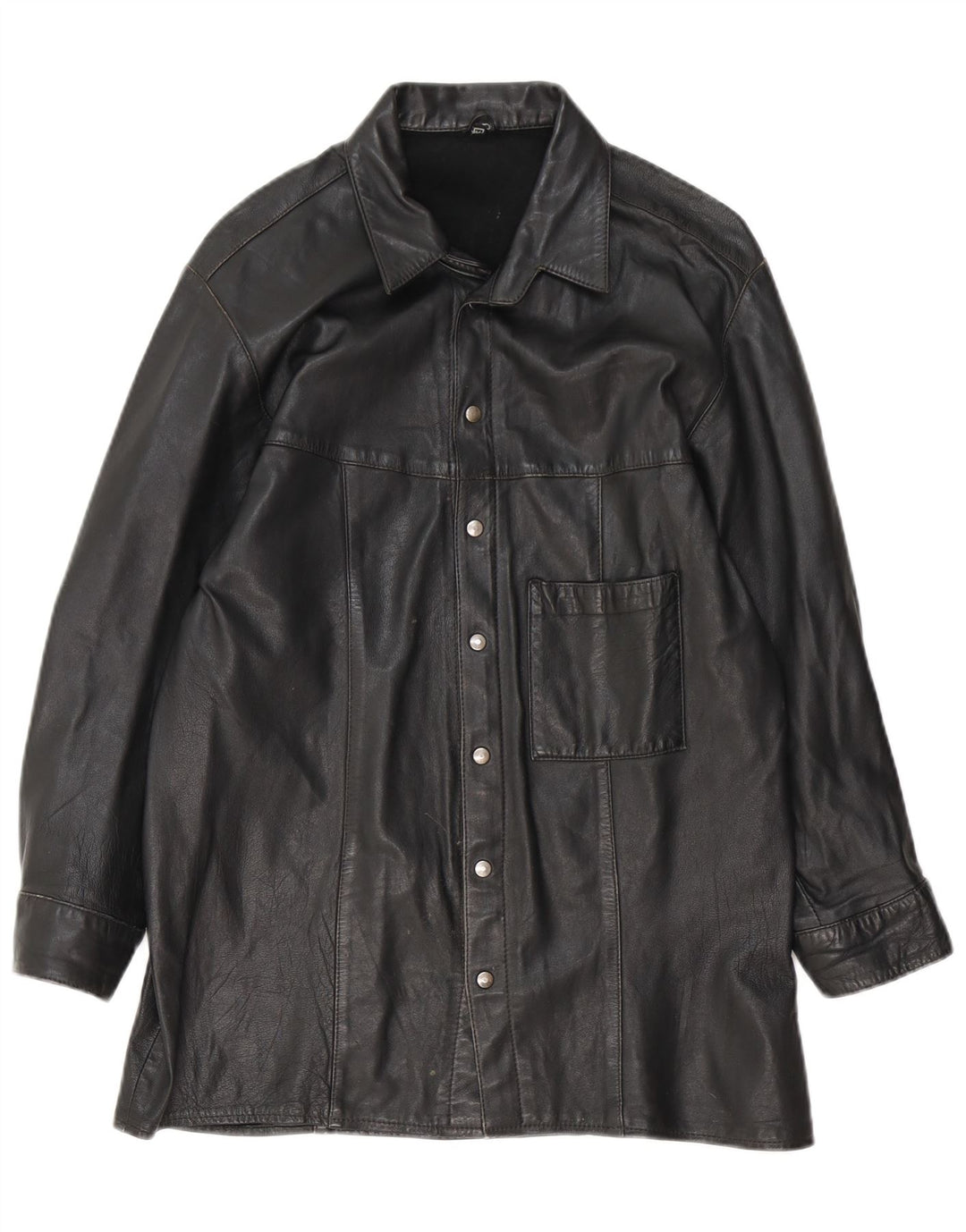 veste en cuir homme vintage UK 38 Noir Moyen