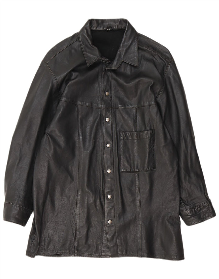 veste en cuir homme vintage UK 38 Noir Moyen