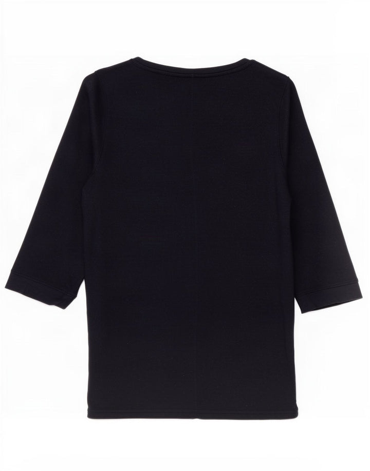 Marks & Spencer Haut à manches 3/4 pour femme UK 14 Bleu marine moyen Viscose