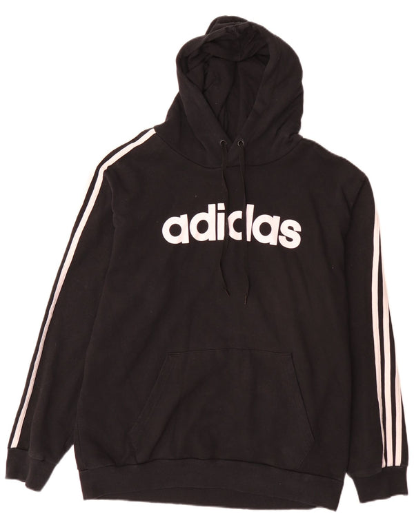 Adidas Pull à capuche graphique pour homme XL en coton noir
