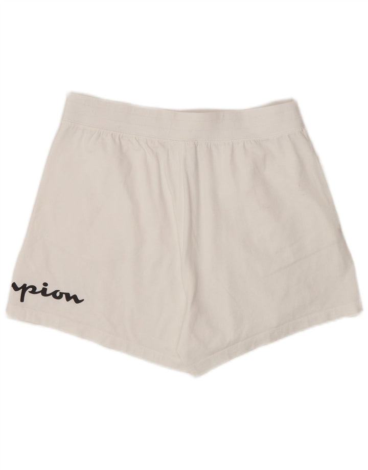 Champion Short de sport graphique pour femme UK 12 Blanc moyen