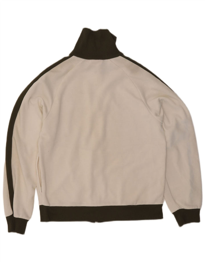 Puma Veste de survêtement graphique pour homme Large Blanc Colorblock Polyester