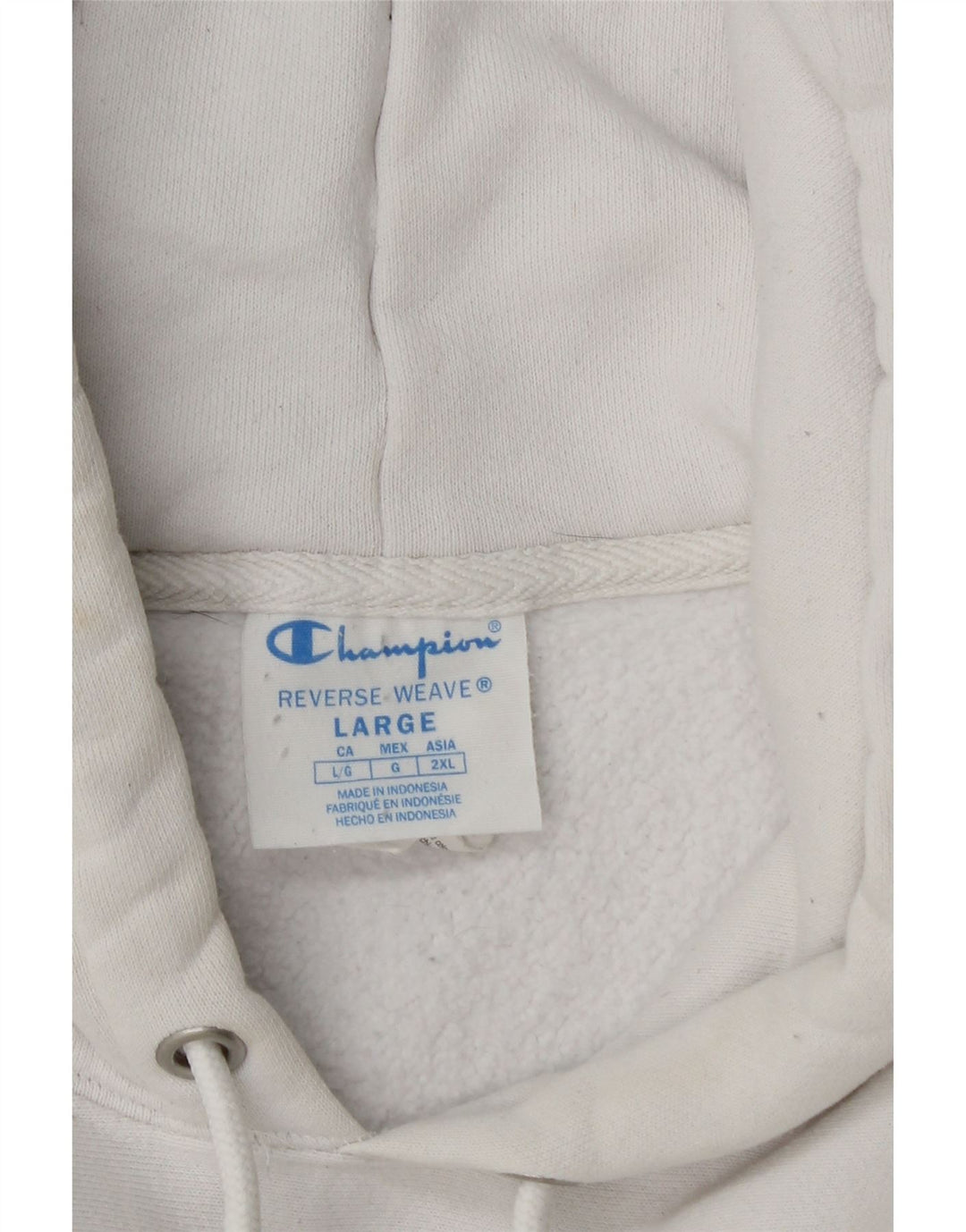 Champion Pull à capuche pour homme Grand coton blanc