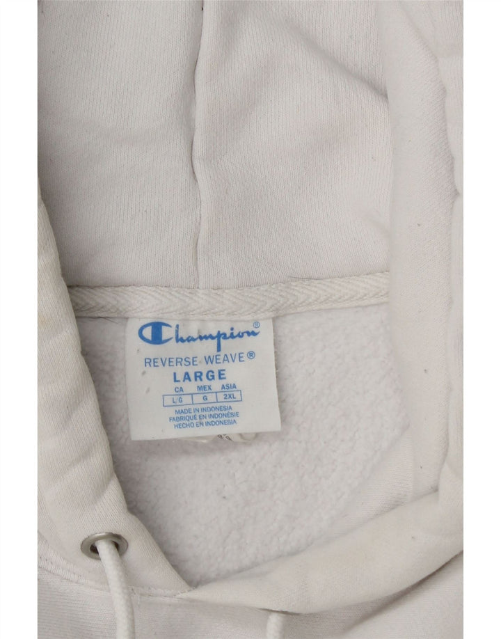 Champion Pull à capuche pour homme Grand coton blanc