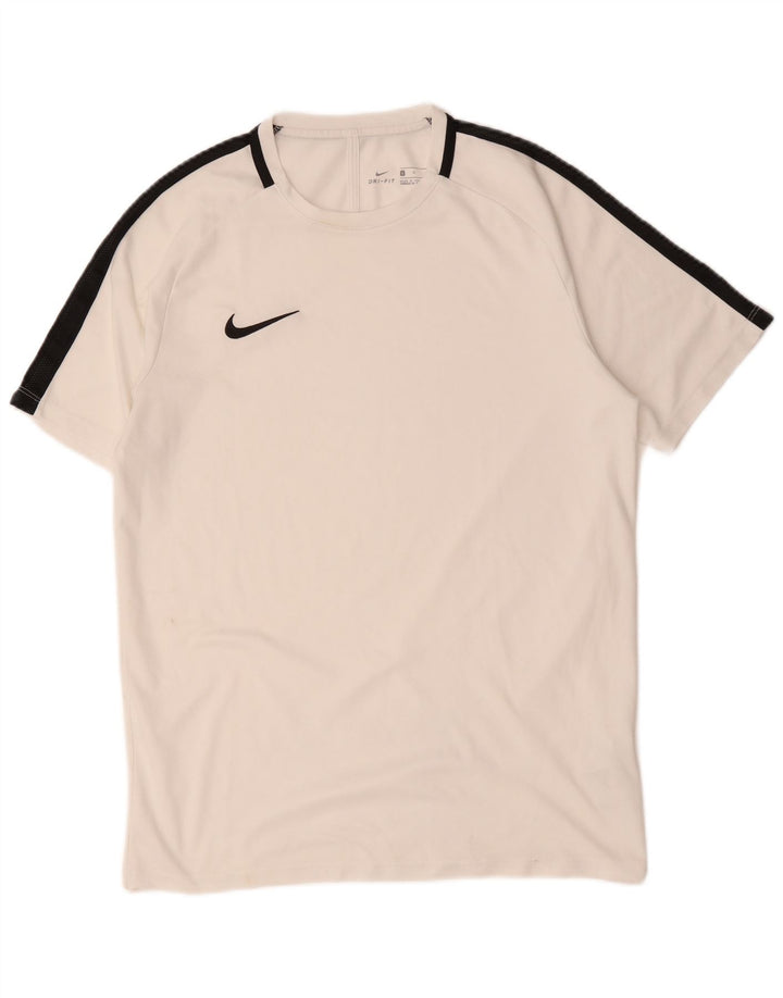 Nike Hommes Dri Fit T-Shirt Haut Large Blanc Colorblock Polyester