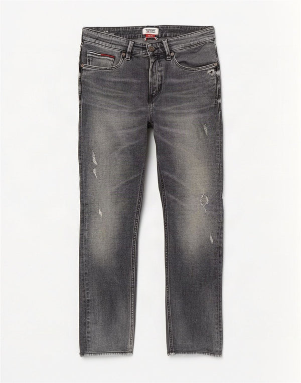 Tommy Hilfiger Jean Slim Scanton Femme W30 L27 Gris Coton