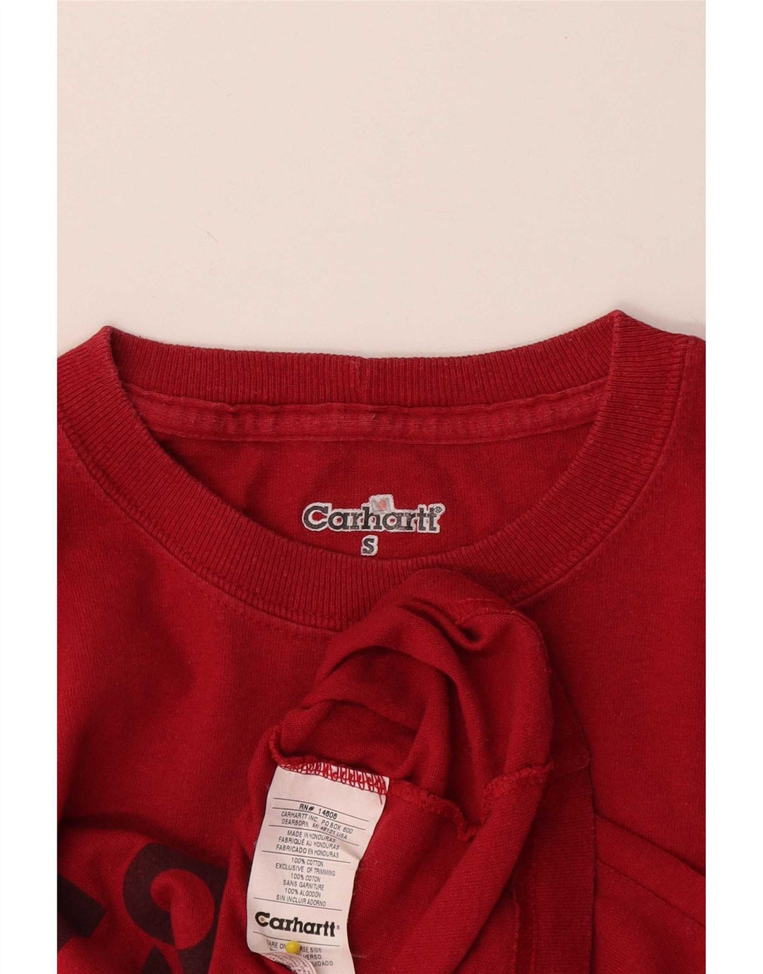 Carhartt T-shirt graphique pour homme en coton rouge petit
