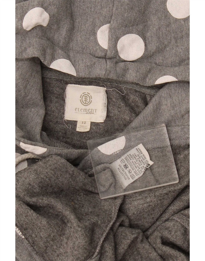 Element Pull à capuche pour femme US 12 Grand gris à pois en coton