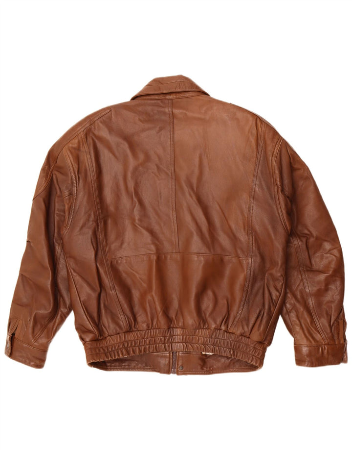 Kartel Veste en cuir pour homme UK 40 Grand cuir marron