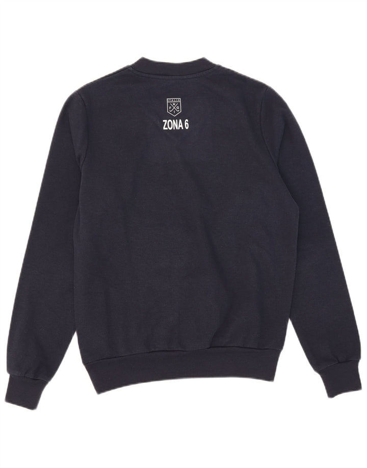 Kappa Mens Graphic Sweatshirt Jumper Petit Bleu Marine Polyester