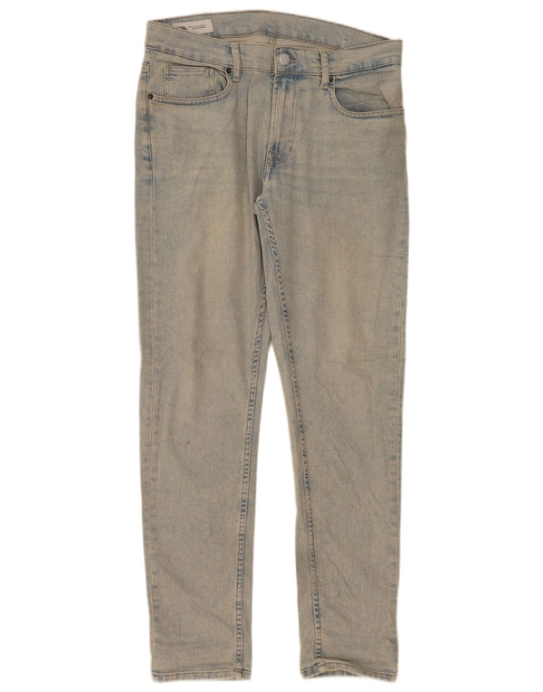 Zara Jean Slim Homme EU 42 Large W32 L32 Bleu Coton