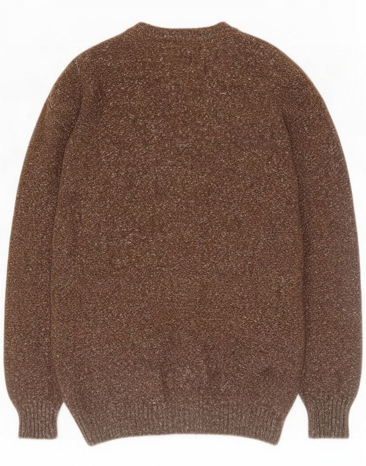 James Dillon Cardigan pour homme Marron moyen moucheté