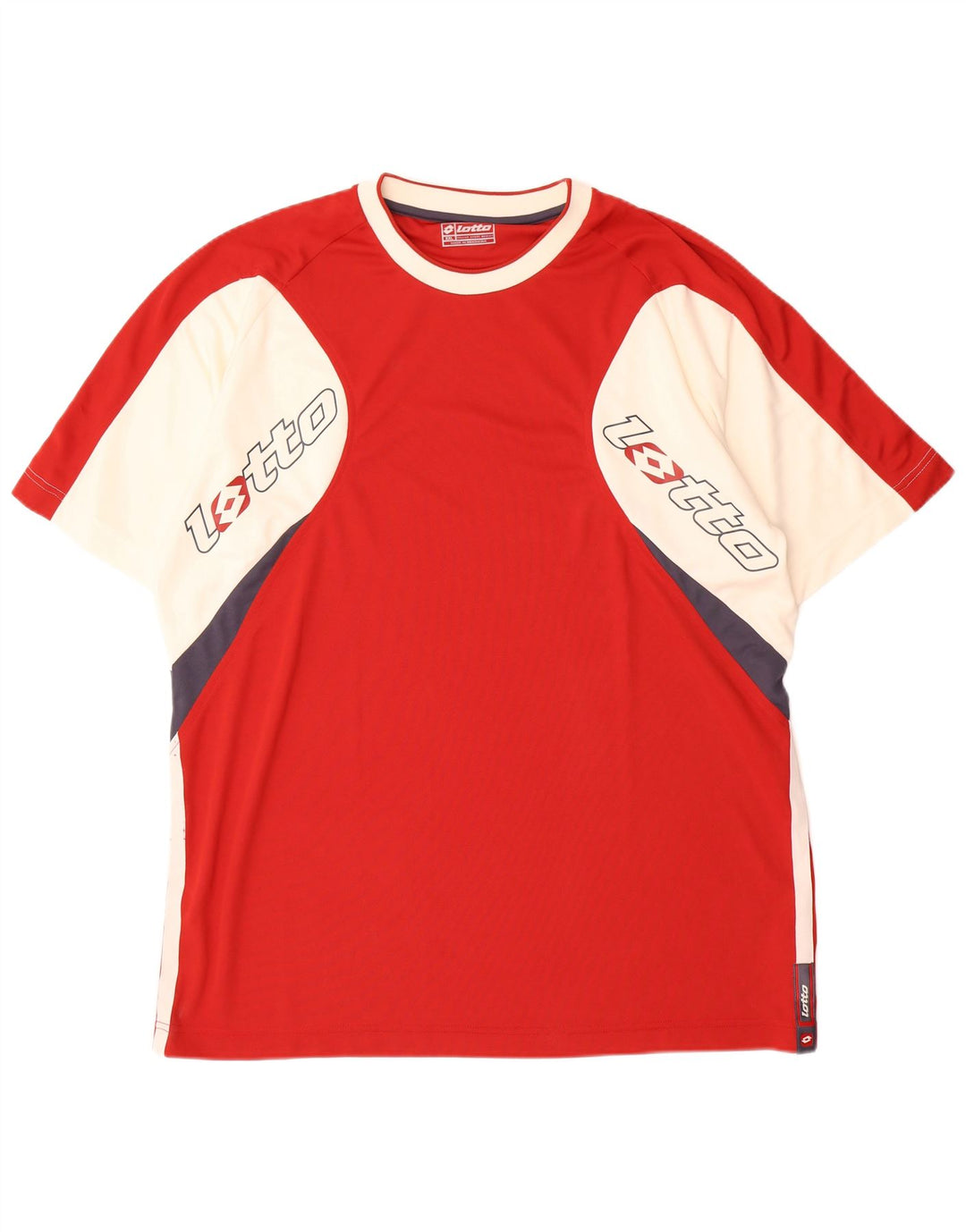 Lotto T-shirt graphique pour homme 2XL Rouge Colorblock Polyester