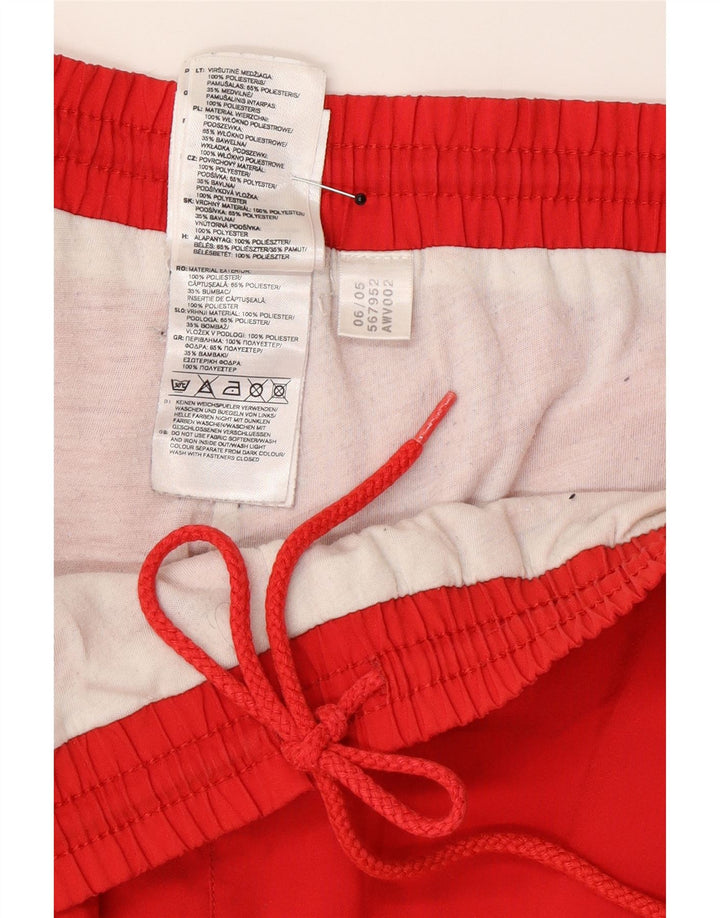 Adidas Pantalon de survêtement pour homme UK 44/46 Large Rouge Polyester