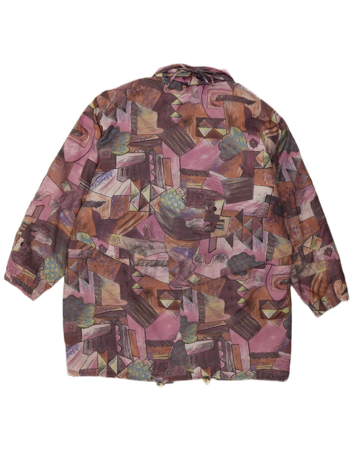 vintage Womens Loose Fit Utility Jacket UK 18 XL Patchwork multicolore