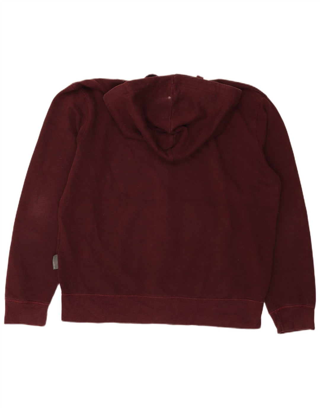 FRENCH CONNECTION Pull à capuche zippé pour homme XL en coton bordeaux