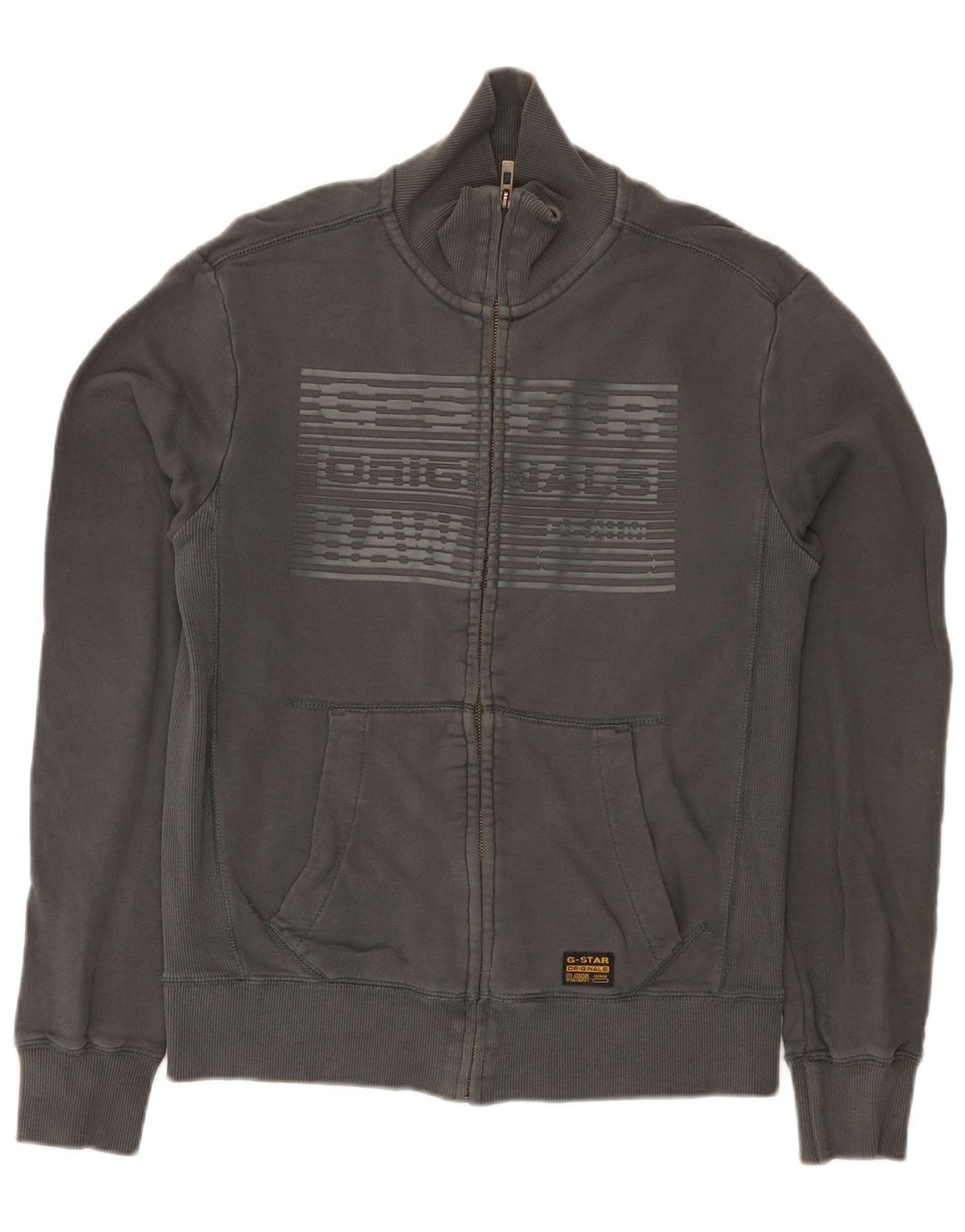 G-Star Veste de Survêtement Graphique Homme Gris Moyen Coton