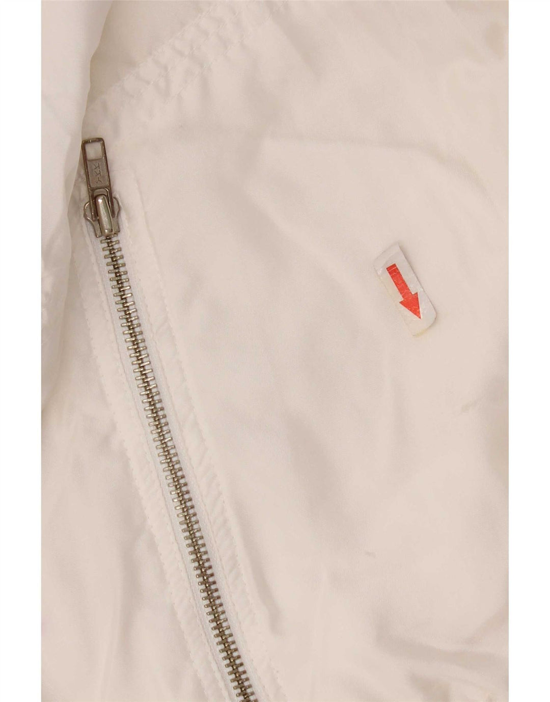 vintage Femmes Surdimensionné Survêtement Top Veste EU 36 Petit Colorblock Blanc