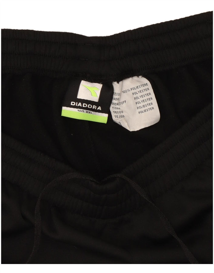 Diadora Short de Sport Homme 2XL Noir Polyester