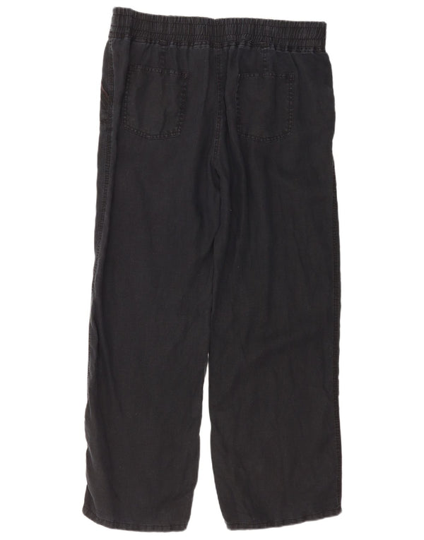 Marks & Spencer Pantalon chino large pour femme UK 14 Large W34 L30 Noir