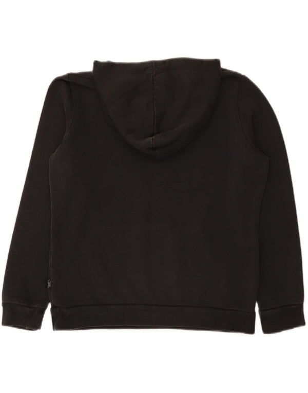 Puma Pull à capuche graphique pour femme UK 12 Coton noir moyen