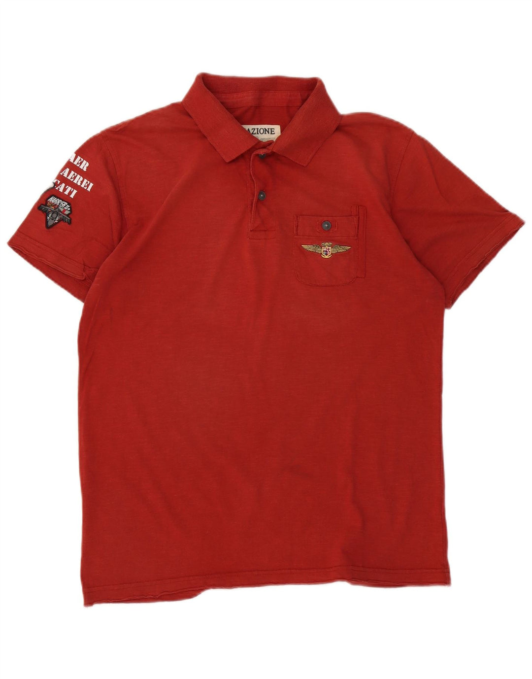 AVIAZIONE NAVALE Polo Graphique Homme Rouge Moyen