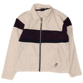 Asics Veste de survêtement surdimensionnée pour femme UK 10 Small Blanc Colourblock