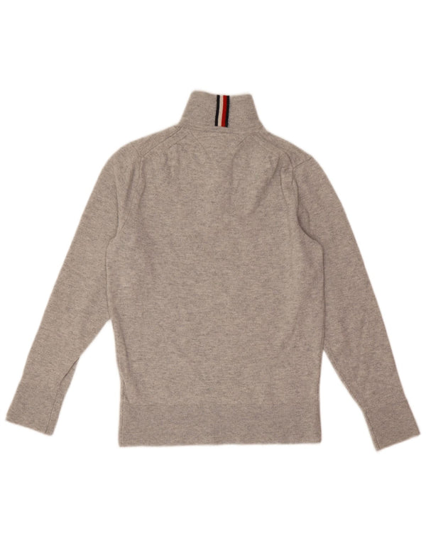 Tommy Hilfiger Pull à col zippé pour homme XS Gris Laine