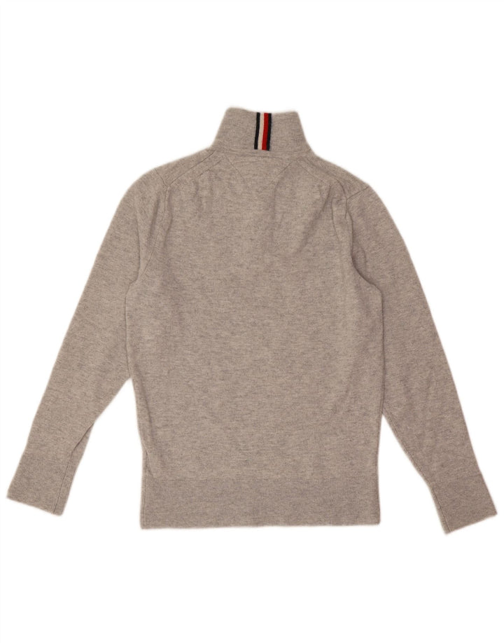 Tommy Hilfiger Pull à col zippé pour homme XS Gris Laine