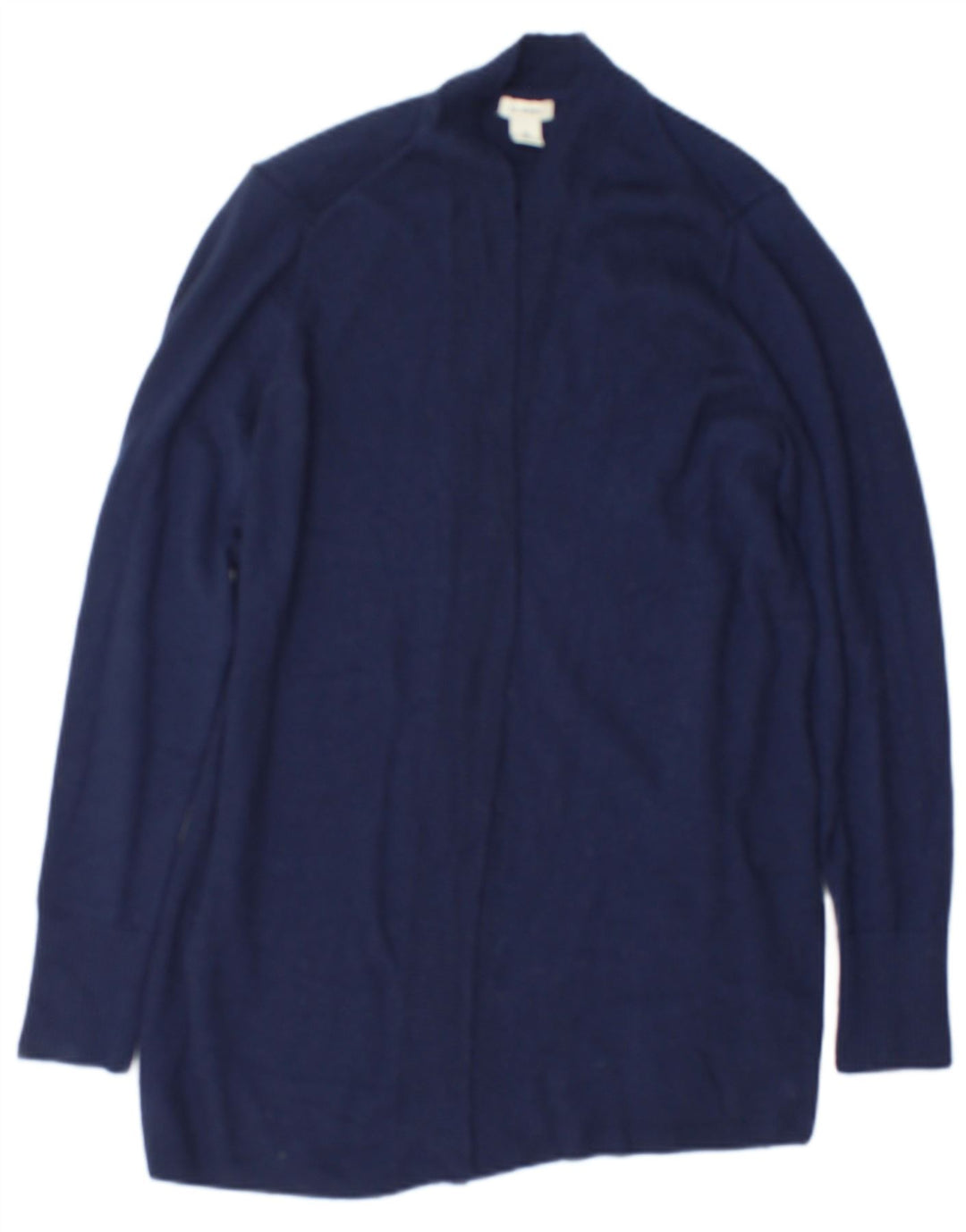 L.L.Bean Pull Cardigan Ouvert pour Femme UK 14 Laine Bleu Marine Moyen