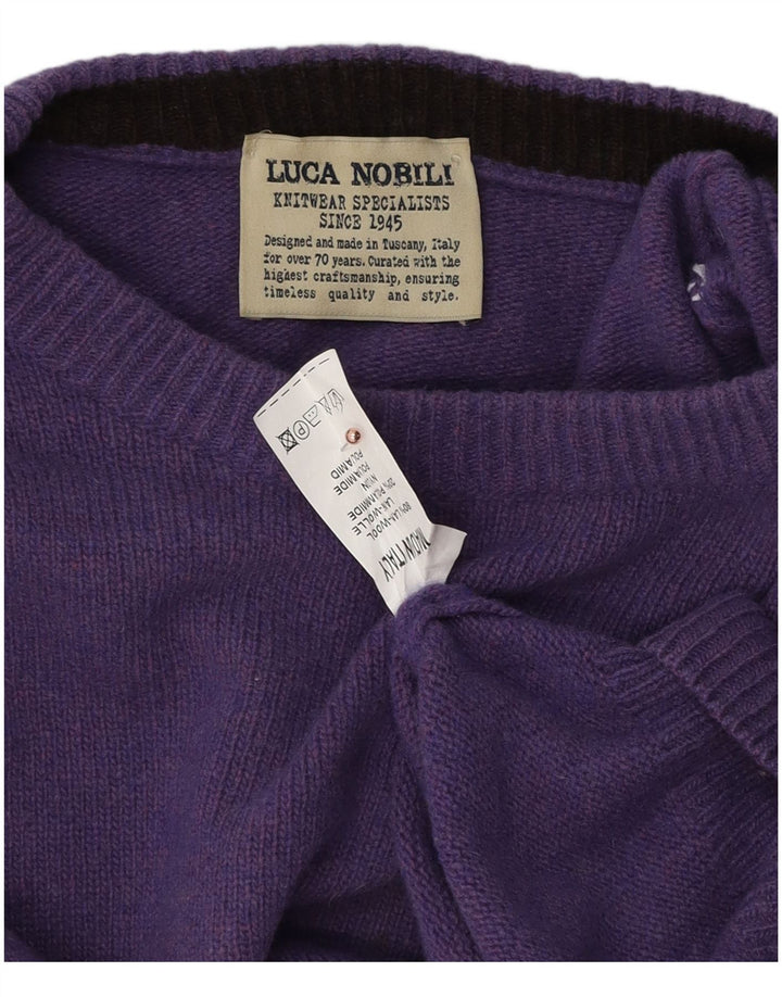 Luca Nobili Pull Col Bateau Homme Violet Moyen Laine
