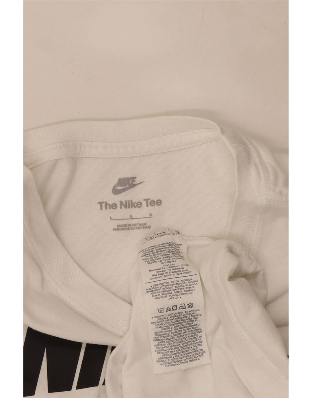 Nike T-shirt graphique pour homme en coton blanc Taille L