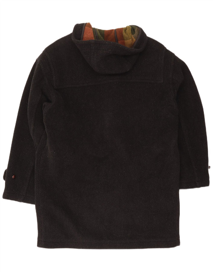 Brooksfield Duffle-coat à capuche pour homme IT 48 Noir moyen à chevrons
