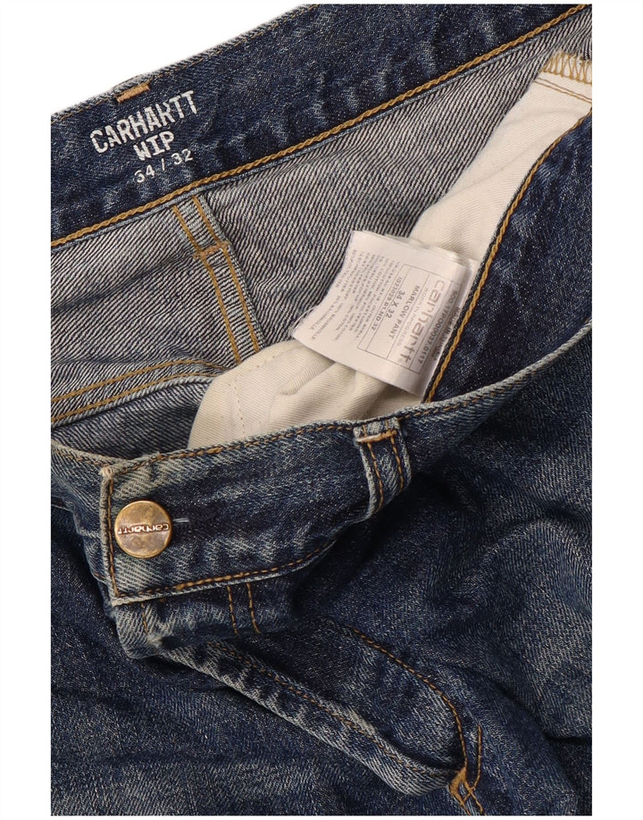 CARHARTT Jean droit Wip homme W34 L32 bleu coton