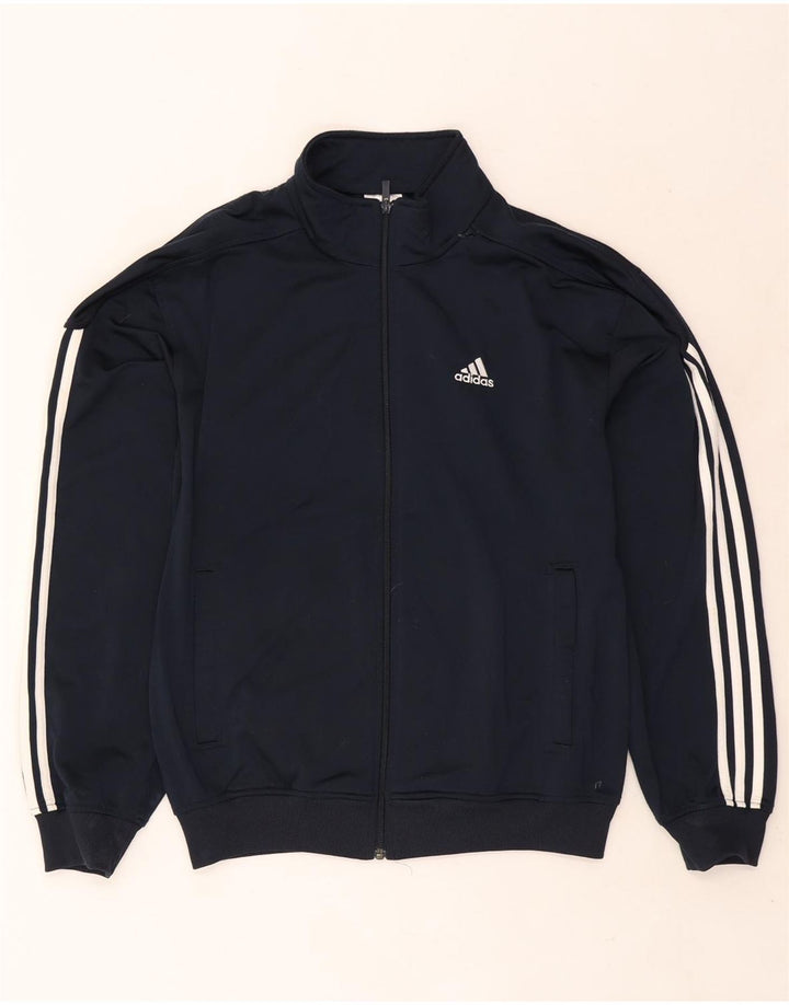 Adidas Veste de survêtement pour homme UK 38/40 Bleu marine moyen Polyester