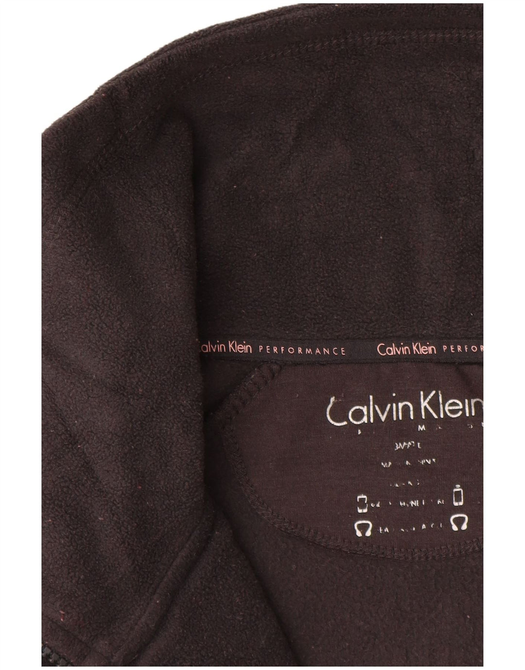 CALVIN KLEIN JEANS Veste polaire graphique pour femme UK 12 Gris moyen