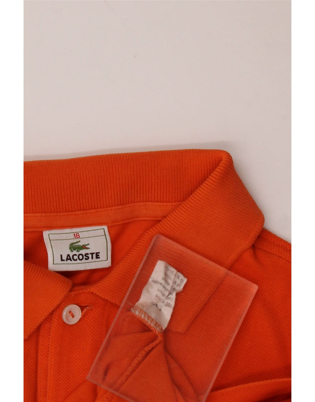 LACOSTE Polo Garçon 15-16 ans Orange Coton