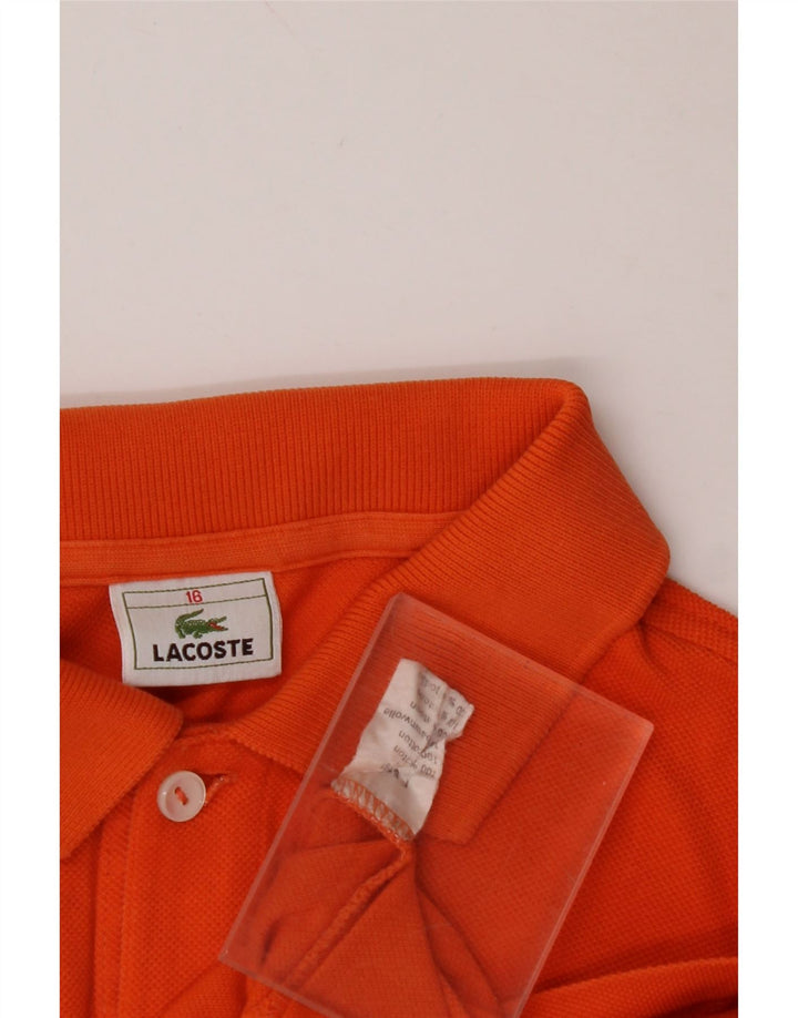 LACOSTE Polo Garçon 15-16 ans Orange Coton