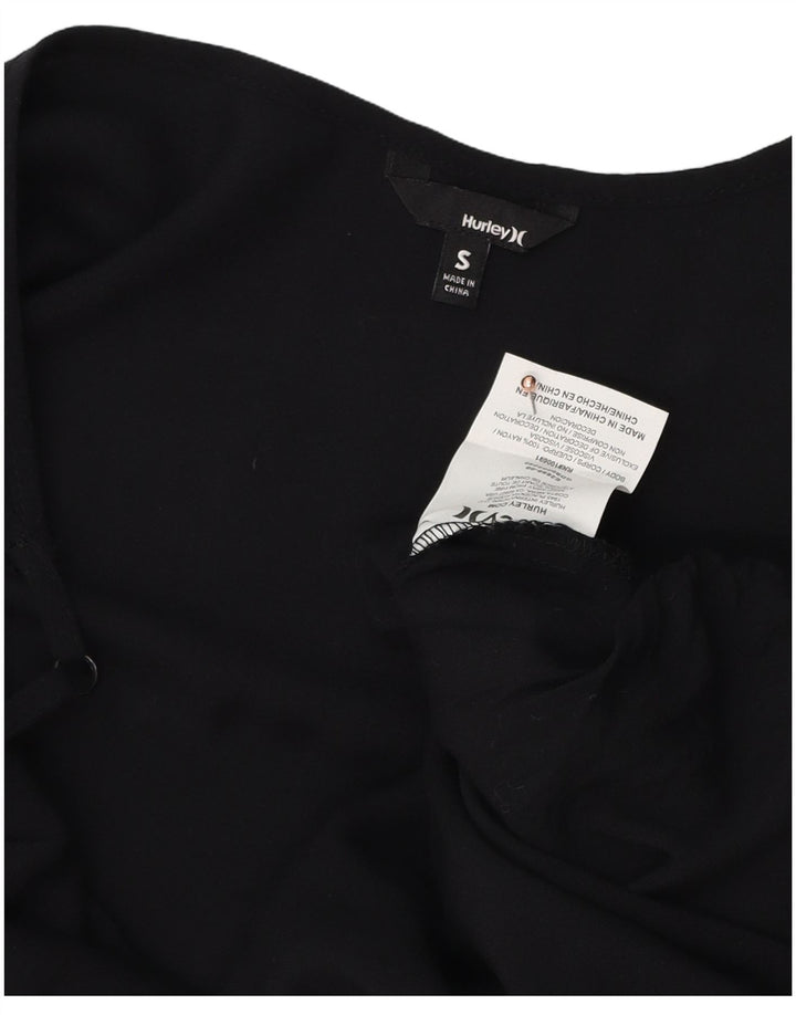 HARLEY Cami Top Femme UK 10 Petite Rayonne Noire