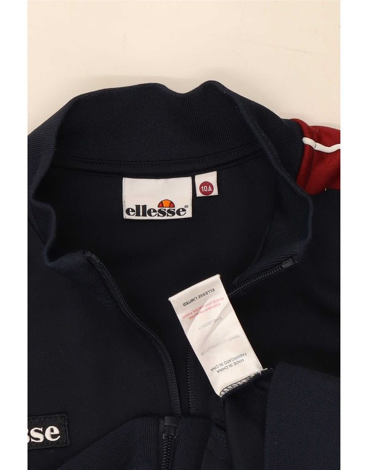 Ellesse Veste de survêtement pour garçon 9-10 ans Bleu marine Colourblock