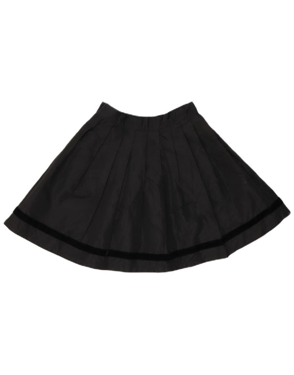 STEFANEL Mini jupe plissée taille haute pour femme IT 42 Medium W26 Noir