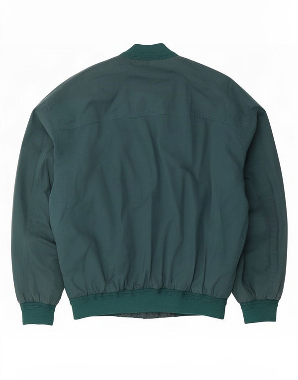 Porto Di Panama Veste Bomber Coupe Ample pour Homme IT 46 Petit Coton Vert