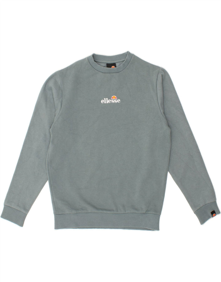 ELLESSE Womens Sweatshirt Jumper UK 8 Medium  Blue Cotton Vintage Ellesse and Second-Hand Ellesse from Messina Hembry 