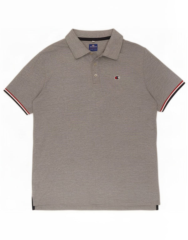 Champion Polo Homme Gris Moyen Coton